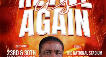 BREAKING: Bishop David Abioye announces new ministry, holds programme in Abuja stadium