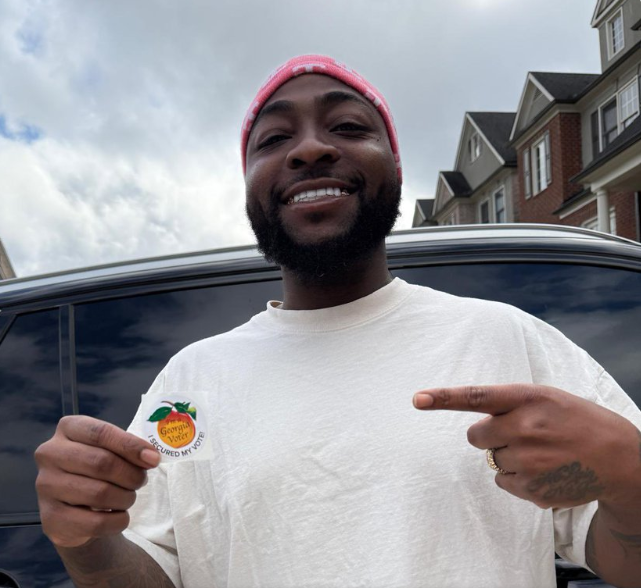 Davido celebrates voting in US presidential election