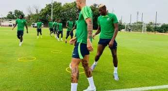 AFCON Qualifiers: Super Eagles train in Ivory Coast Ahead Benin Republic Match