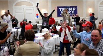 Jubilant Trump supporters rejoice in Florida as election results roll in