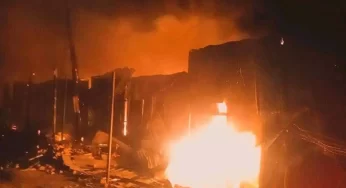 Late-night inferno destroys shops, goods at Bayan Tasha market in Damaturu