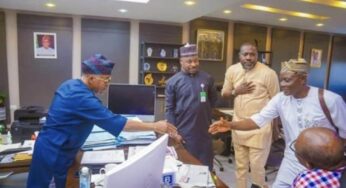 MC Oluomo, NURTW officials visit Minister Oyetola to discuss transport sector growth