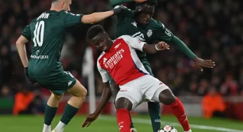 UCL: Saka nets brace as Arsenal beat Monaco 3-0