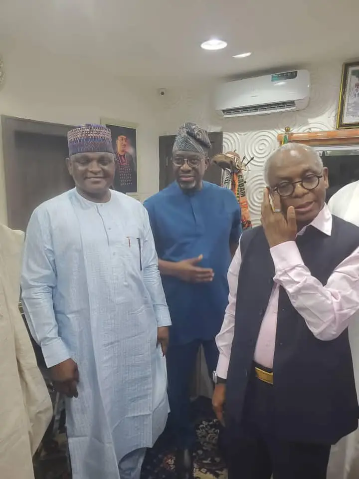 El-Rufai holds ‘strategic meeting’ with Abacha’s man, Al-Mustapha, SDP Chairman, others