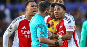 Arsenal Face FA charge over players’ confrontation with Referee