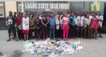 30 suspected hoodlums arrested as Lagos Taskforce cracks down on crime